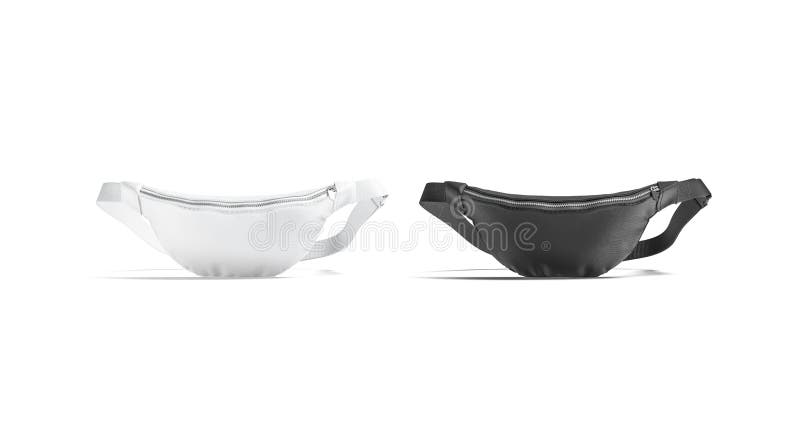 Download Black Waist Bag. Fanny Pack For Man And Woman. Vector ...