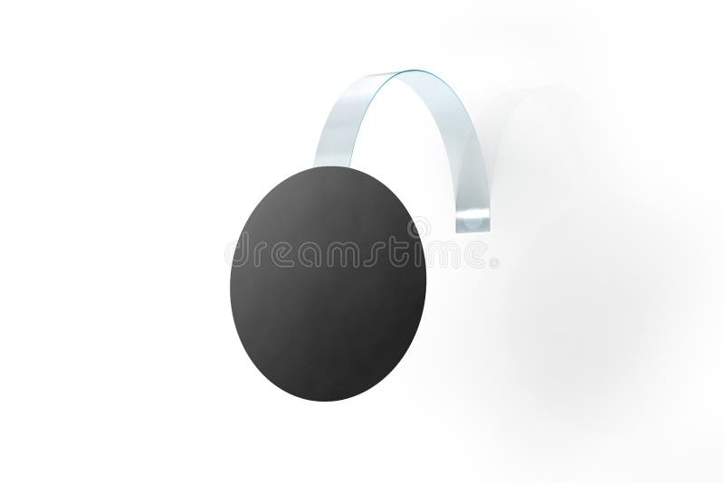 Blank black wobbler hang on wall mock up, clipping path