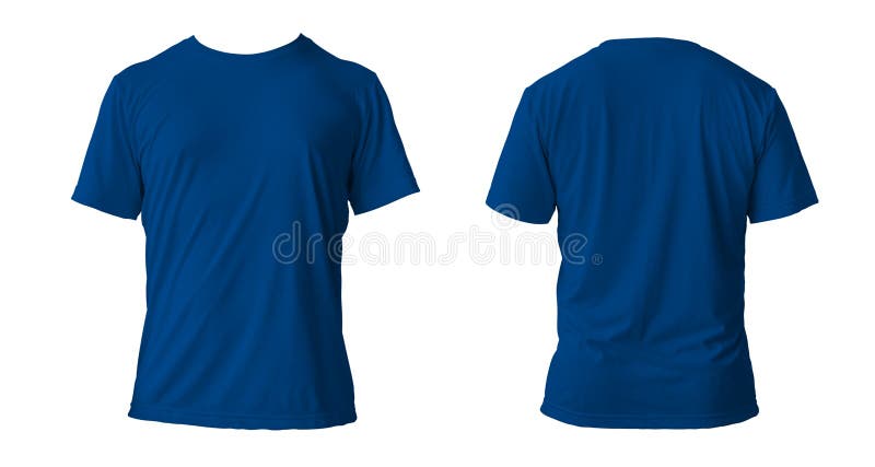 Blank Blue Clean T-shirt Mockup, Isolated, Front View. Empty Tshirt ...