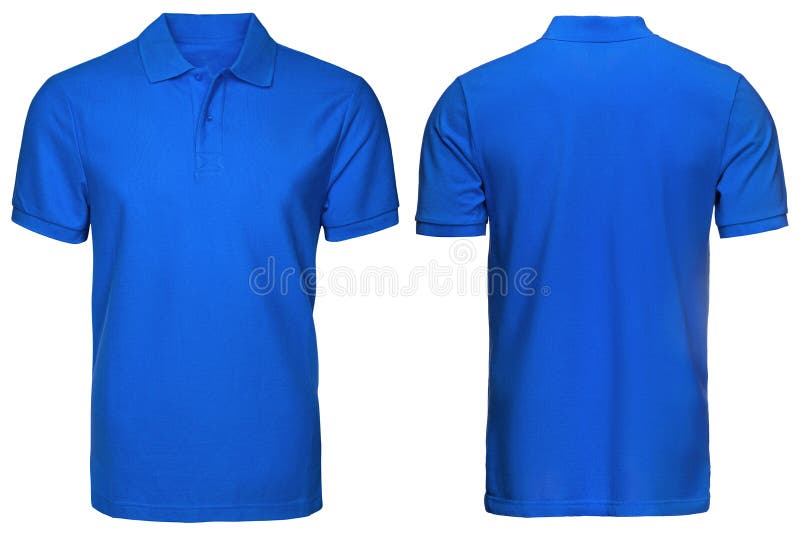 Download Blank Blue Polo Shirt, Front And Back View, Isolated White ...