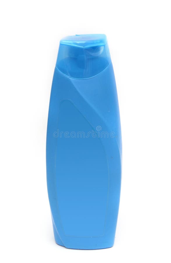 Blank blue shampoo bottle stock photo. Image of face 22910128