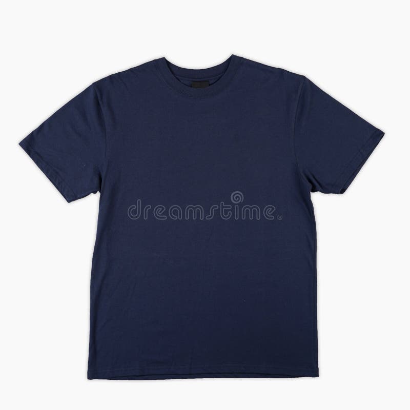 Blank Blue T-Shirt Set Isolated Mock Up Tshirt For Print. Stock Image -  Image Of Advertisement, Clothing: 203907899