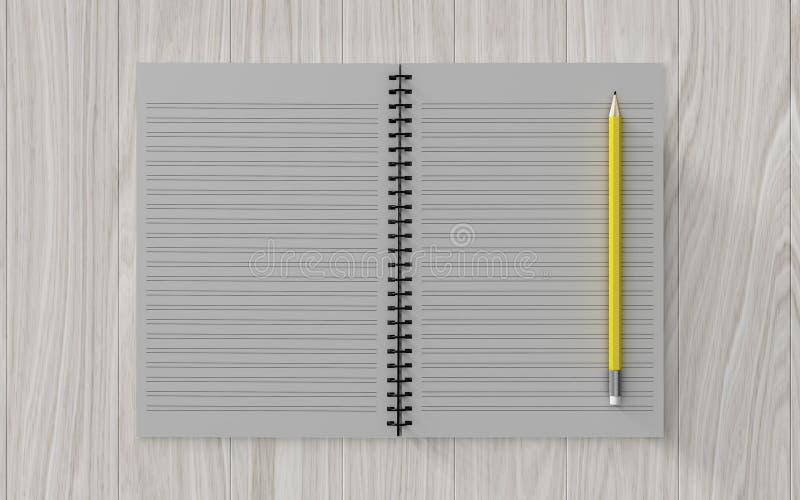blank blyertspenna för anmärkningspapper på wood bakgrund vektor illustrationer blank blyertspenna för anmärkningspapper på wood bakgrund vektor illustrationer