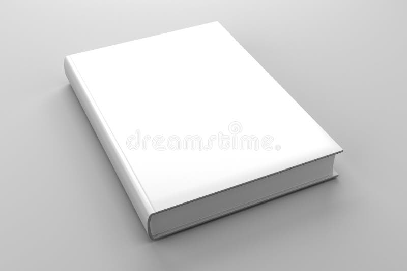 Blank book cover white isolated