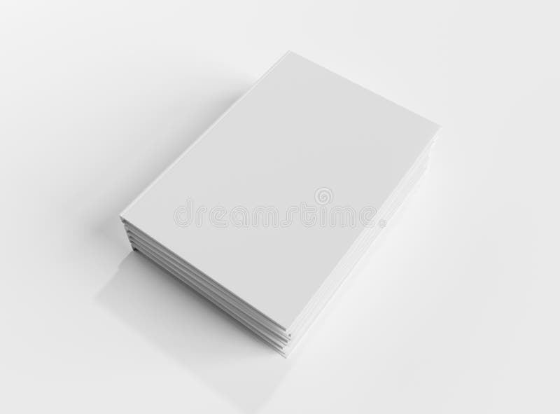 Blank Book Hardcover Pile Mockup Isolated on White Background 3D Rendering  Stock Illustration - Illustration of pile, brochure: 153616183