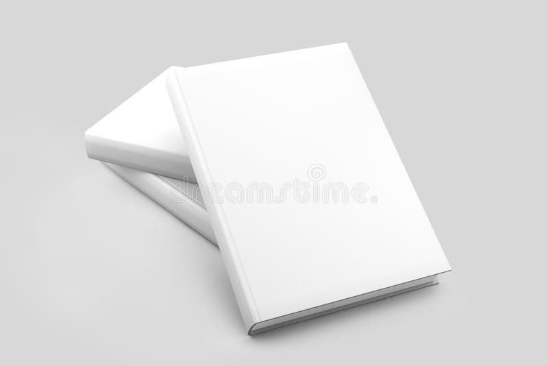 Blank books cover white isolated