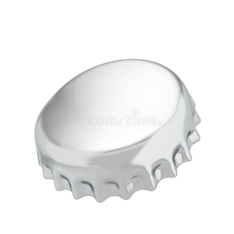 Blank bottle cap mockup stock illustration. Illustration of background