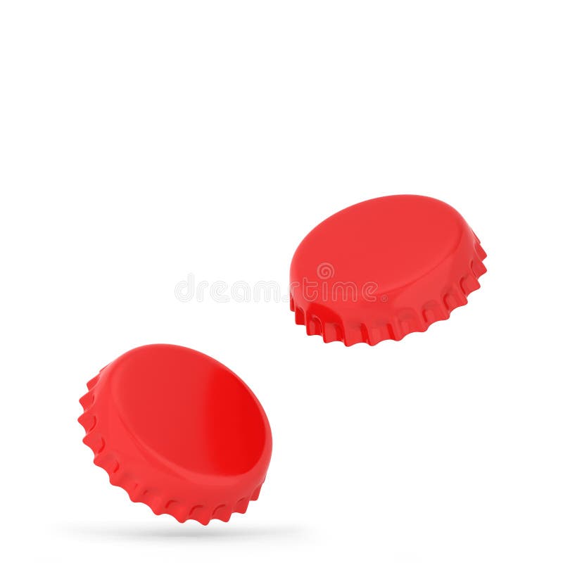 Blank bottle cap mockup stock illustration. Illustration of background
