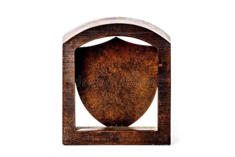 Blank Bronze Crest Plaque stock photo. Image of element 62284726