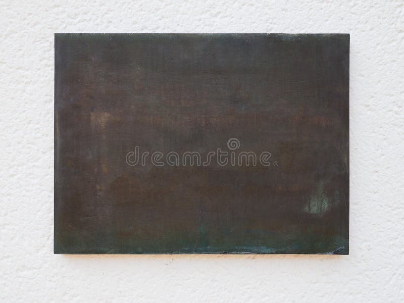 Blank bronze plaque stock image. Image of metal, plaque 209856147