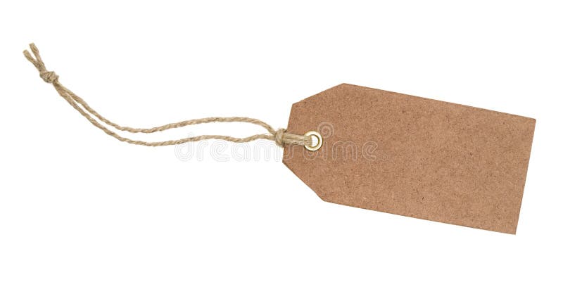 Blank brown tag royalty free stock photo