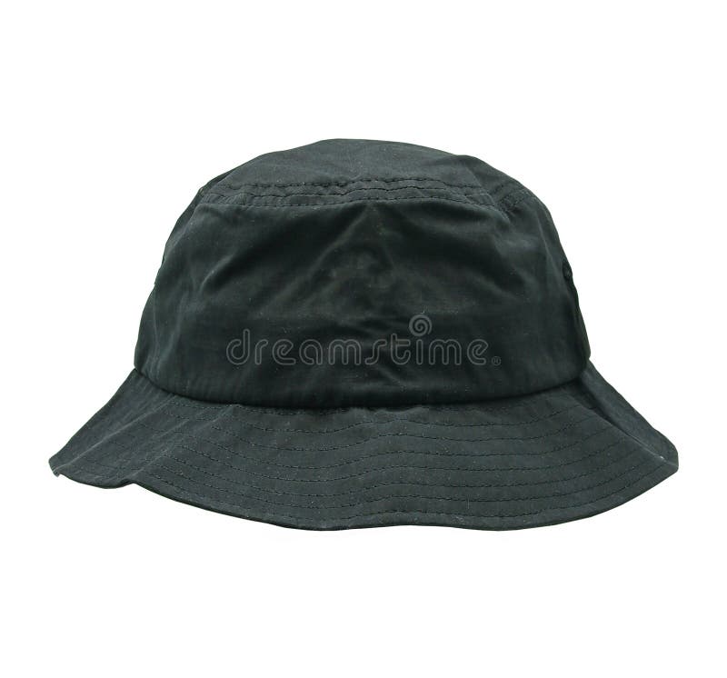 Blank Bucket Hat Color Black Stock Image Image of bucket, isolated