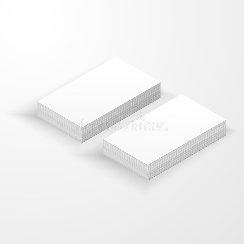 Blank Business Card Mockup Template Stock Illustration Illustration