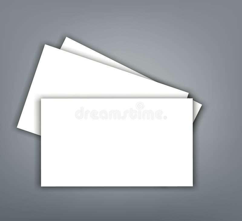 Blank business card with shadow mockup cover template.