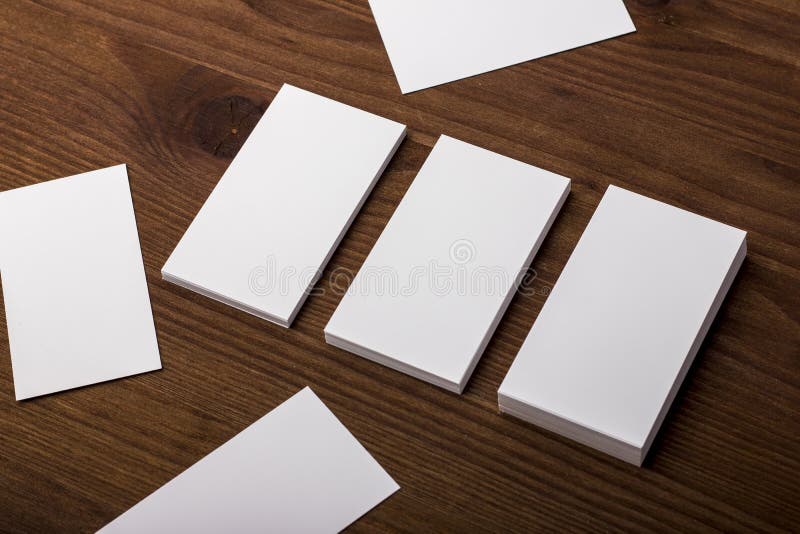 Blank Postcards On Wood Background Stock Photo, Picture and