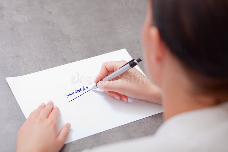 Blank business paper with pen