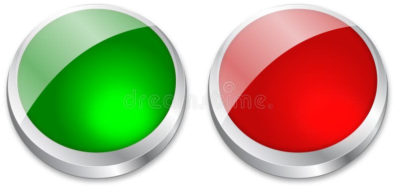 Blank Button on Green and Red Stock Vector Illustration of button, style: 12182544