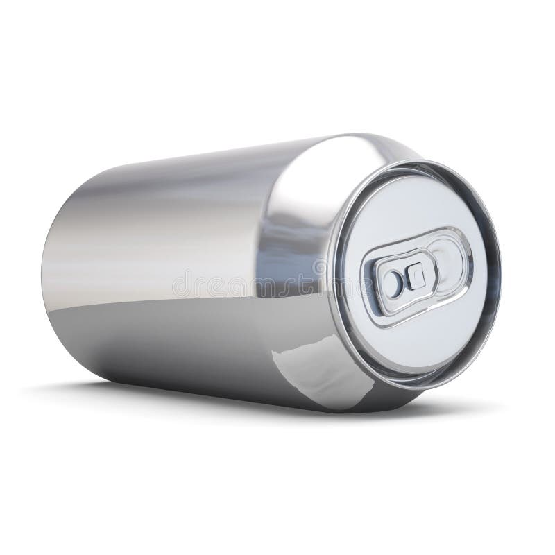 Coke Can on the Floor - Blank Template Isolated on White. 3D Illustration. Coke can illustrations