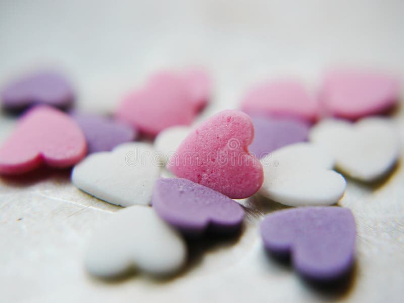 Candy Hearts with text