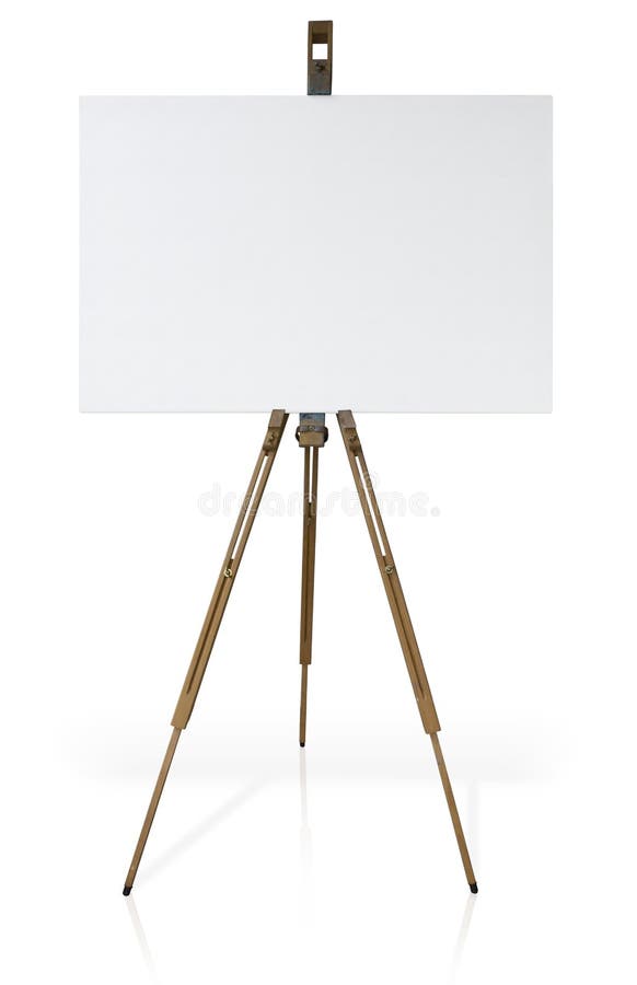 Blank canvas and easel