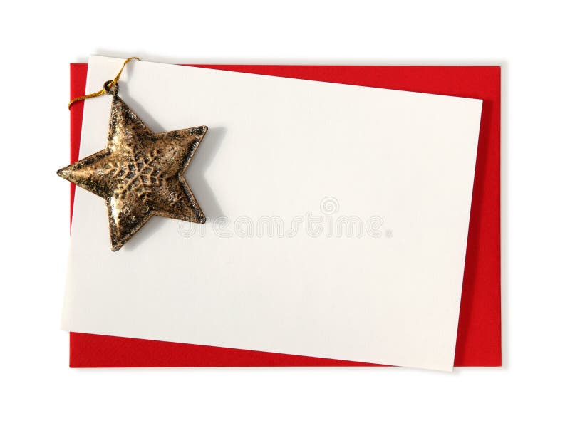 Blank card with star royalty free stock photo