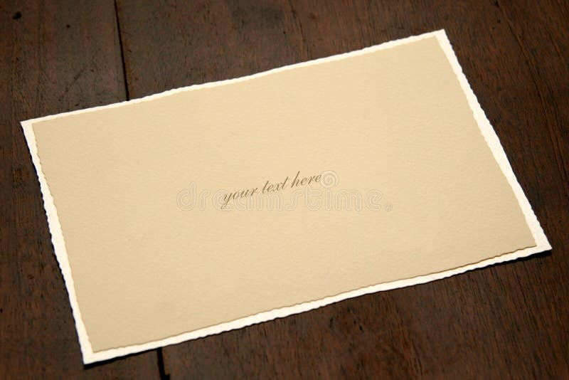 BLANK CARD on TABLE stock image. Image of shower, messages 9176585