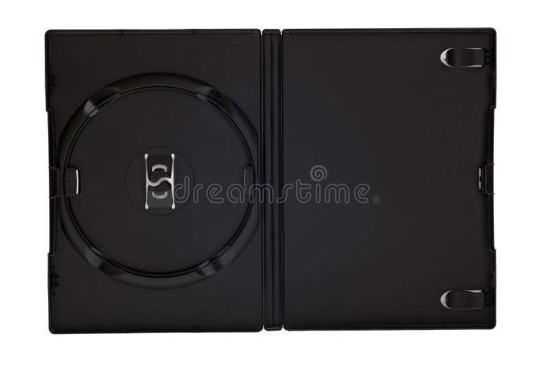 Blank DVD case and disc stock image. Image of insert 17401141