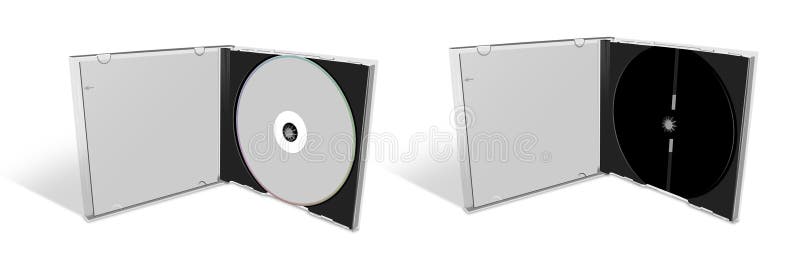 Blank CD In A CD Case And Empty Case Stock Illustration - Illustration of front, spectrum: 11399174