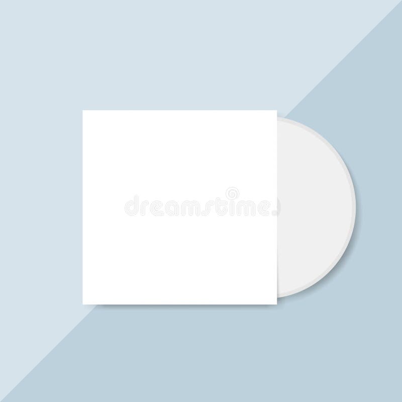 Blank CD Cover Design Mockup Vector Stock Illustration Illustration