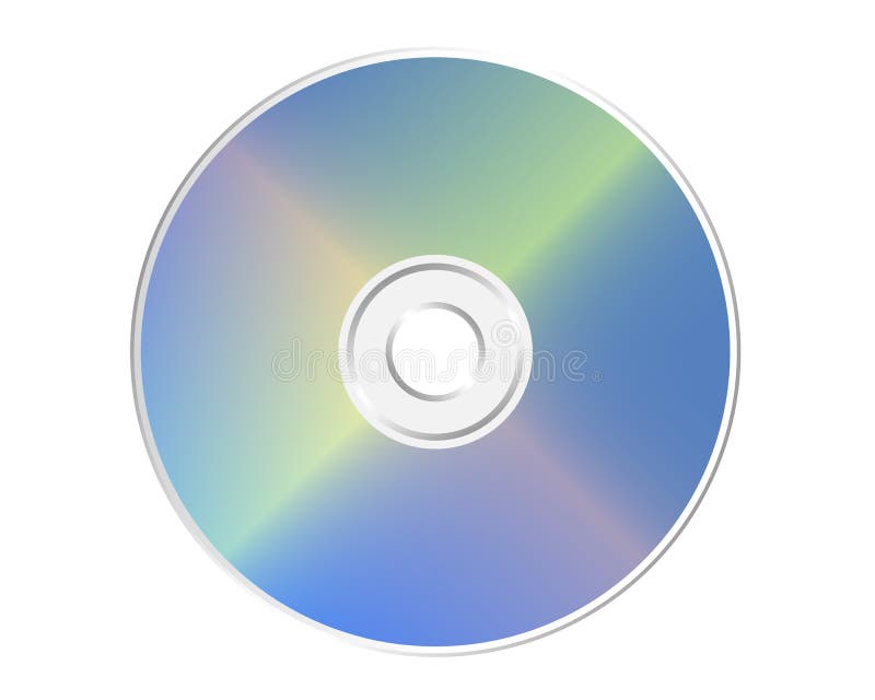 Blank CD or DVD stock illustration. Illustration of circle 9562866