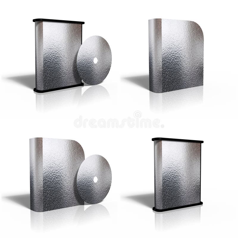 Blank CD DVD Disk Box Template Stock Illustration Illustration of