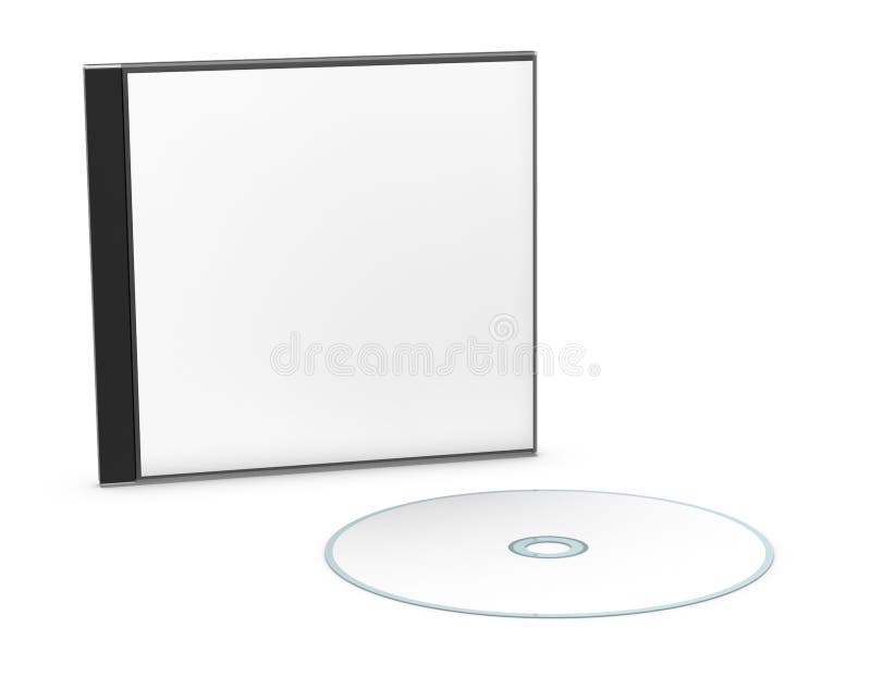 Blank cd or dvd jewel case stock illustration. Illustration of video