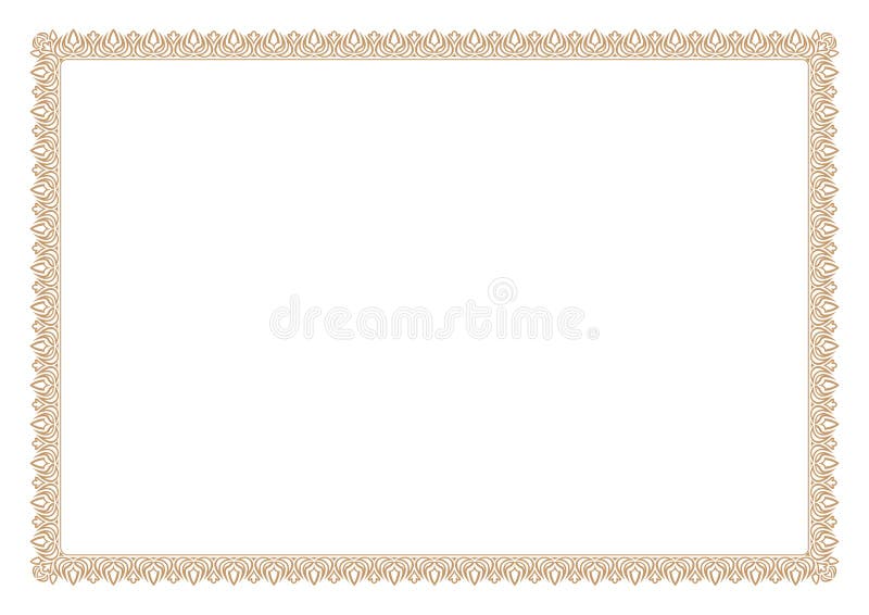 Download Blank Certificate Border, Ready Add Text, In Gold Color ...