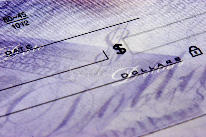 Blank Check - Bills to pay stock images Blank Check - Bills to pay stock images