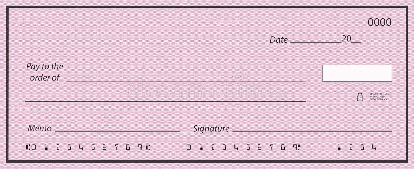Blank Check Personal Pink Stock Illustrations – 62 Blank Check Personal