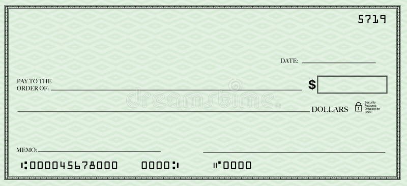 Large Presentation Check Template Giant Check Stock Vector