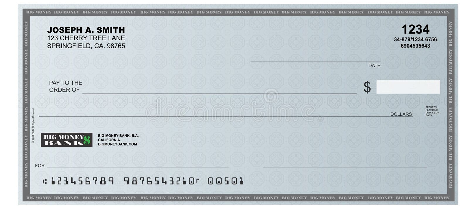 Blank Stimulus Check Template. Stock Vector Illustration of grant