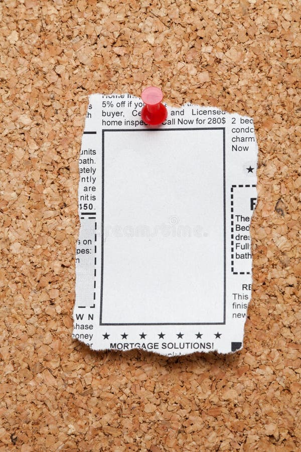 Blank Classified Ad royalty free stock images