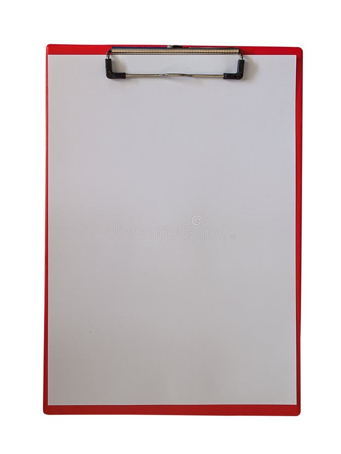 Blank Clipboard with an Empty Sheet of Paper. Stock Photo Image of