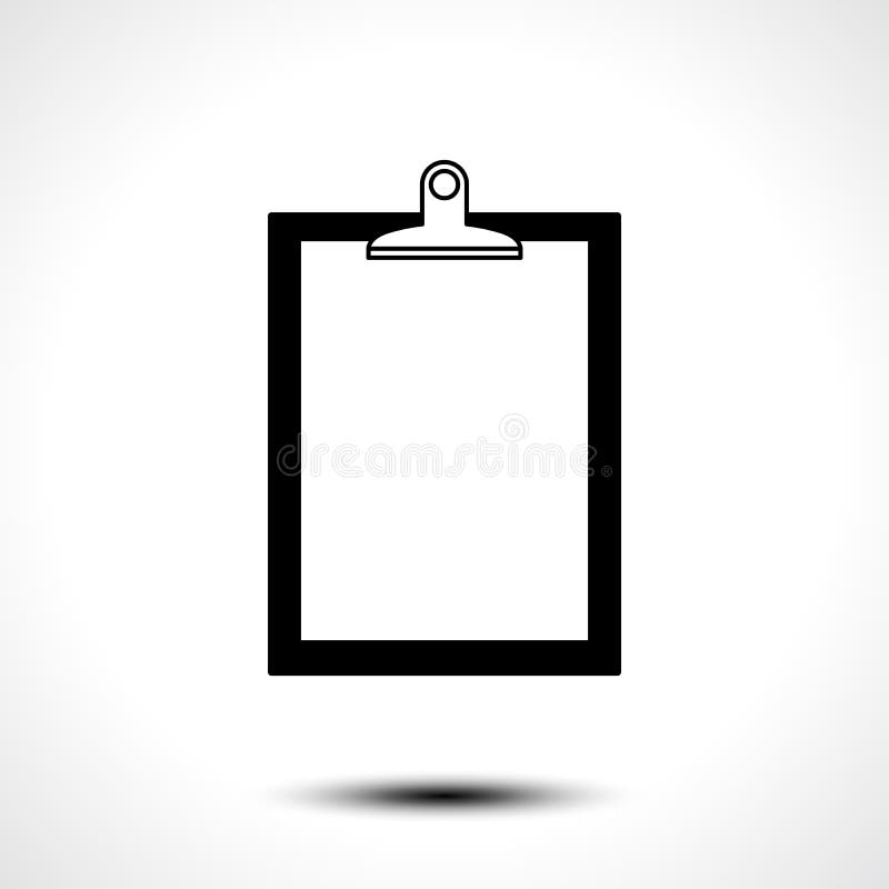 Blank Clipboard with Paper Icon Stock Vector Illustration of icon