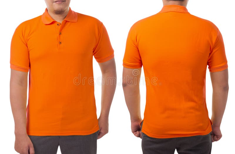 Orange Collared Shirt Design Template Stock Photo - Image of fashion ...