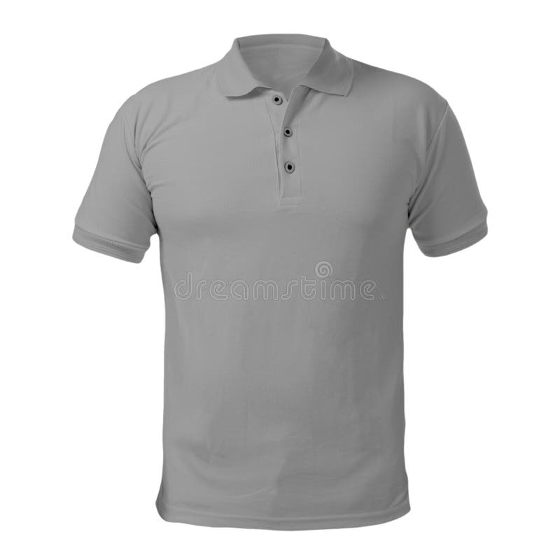 Download Men Blank Grey Polo Shirt Template Stock Images - Download ...