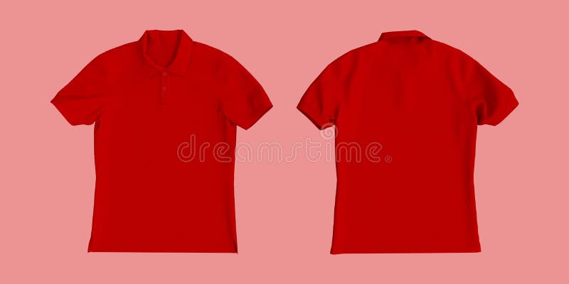 Blank Collared Shirt Mockup, Front, Side and Back Views, Tee Design ...