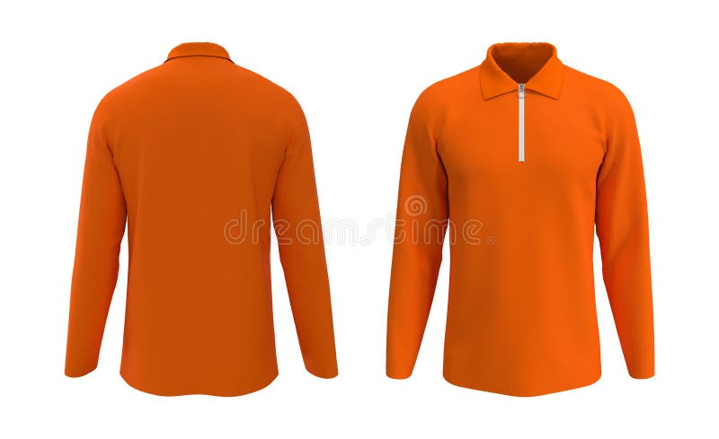 Blank Collared Shirt Mockup, Front, Side and Back Views Stock ...