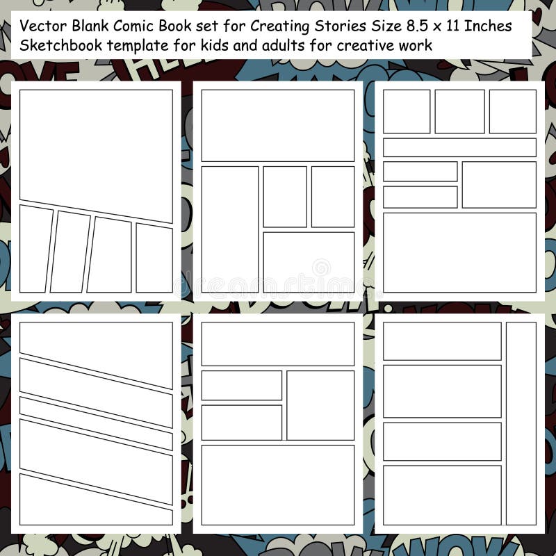 The Blank Comic Book Panel Sketchbook: Staggered, 8. 5 X11 , 128 Pages [Book]