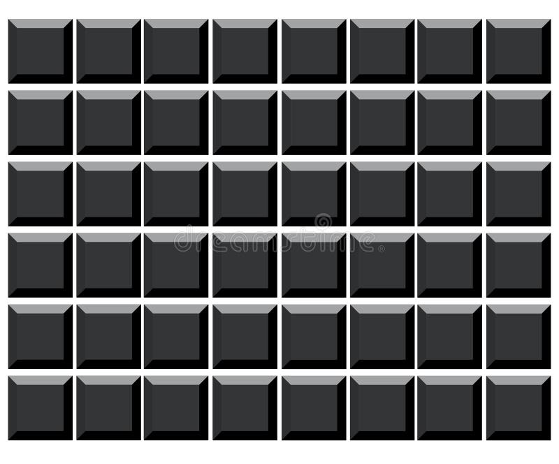 Blank computer keyboard keys stock illustration