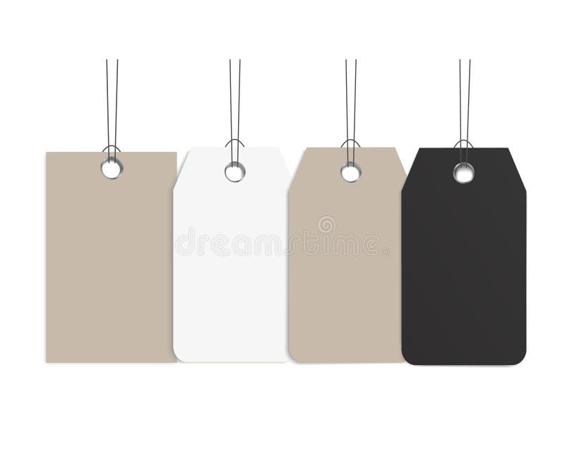 Vector Leather Tags Labels Blank Templates Stock Vector (Royalty