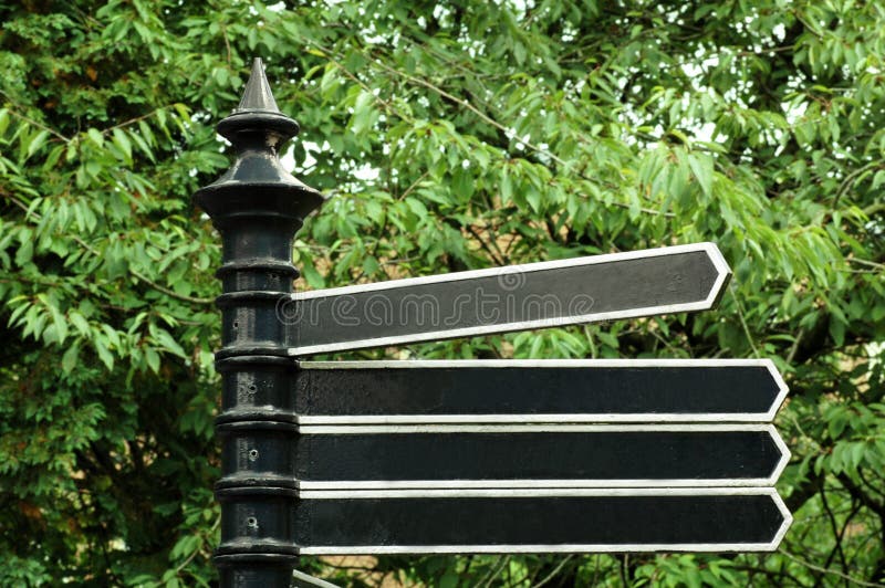 Blank Direction Signage stock photos