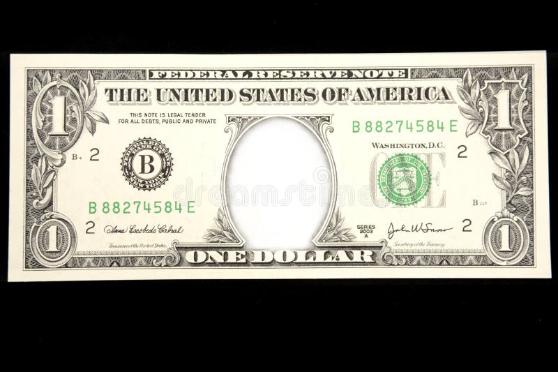 Blank Hundred Dollar Bank Note With Clipping Patch Stock Photo Image