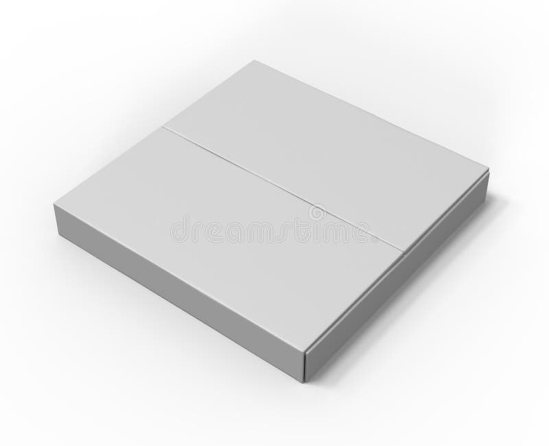 Blank easy fold mailer box for branding and mock up design. Blank easy fold mailer box for branding and mock up design, 3d render illustration.